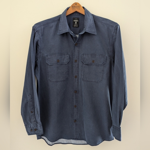REDHEAD Premium Denim Button Down Shirt MEN'S M Rancher Classic Indigo Blue - Picture 15 of 15